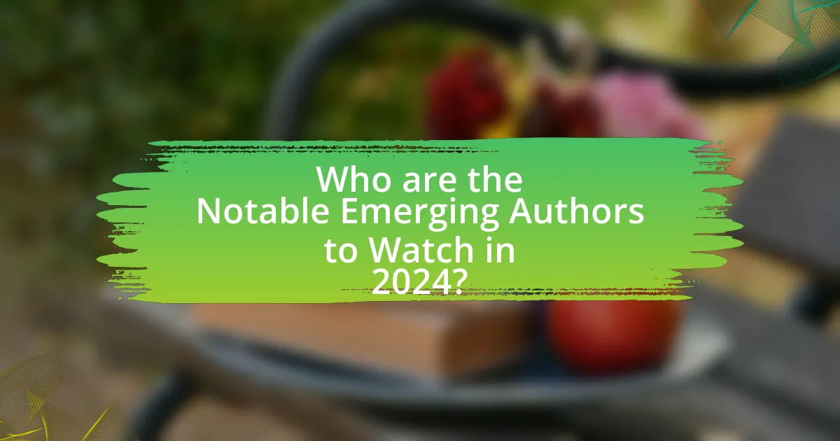 Who are the Notable Emerging Authors to Watch in 2024?